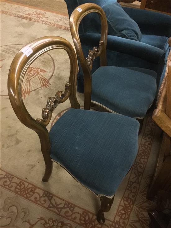 Pair of Victorian dining chairs